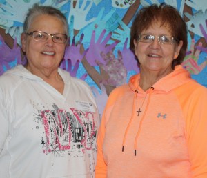 Bev Holm (left) and Barb Holum (right) are Foster Grandparent volunteers at the Badger school. Sponsored by the Tri-Valley Opportunity Council, Crookston, the Grandparent program “provides opportunities for volunteers to work with one of our most valuable resources- today’s children and youth”. (submitted photo)