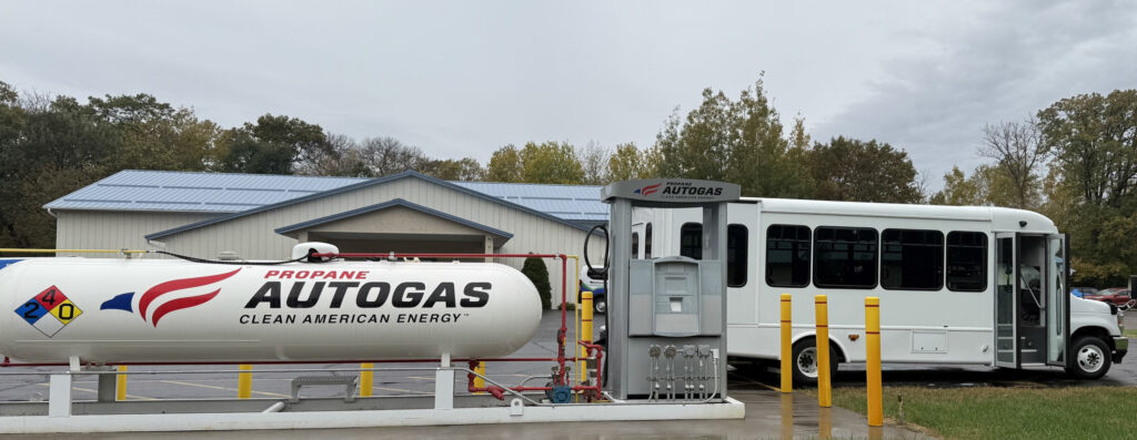 Propane bus fueling station